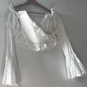 Australian Brand - Sabo Skirt Luxe crop eyelet blouse! 🌷